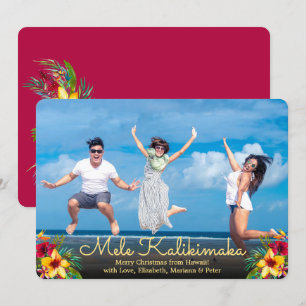 Modern Photo Mele Kalikimaka julkort