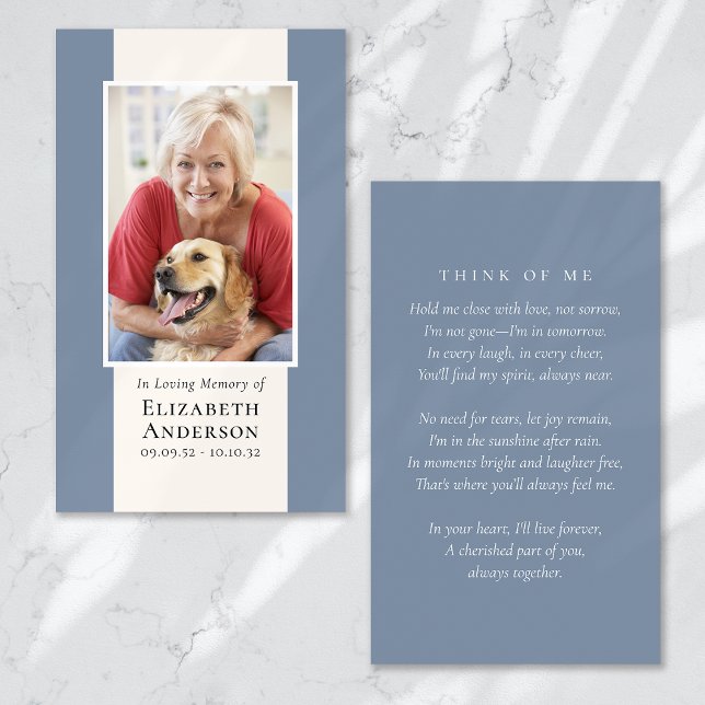 Modern Photo Memorial Prayer Card (Skapare uppladdad)