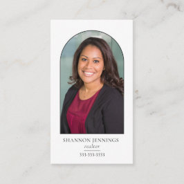 Modern Photo Minimal White Visitkort