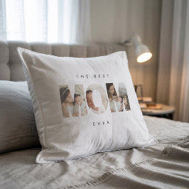 Modern Photo Minimalist Bästa Mamma Dekorativ kudd Kudde
