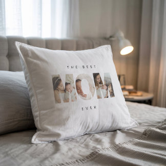 Modern Photo Minimalist Bästa Mamma Dekorativ kudd Kudde