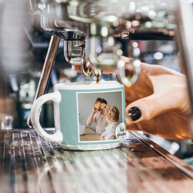 Modern Photo Mint Loely Grandma Gift Espressomugg (Skapare uppladdad)