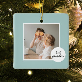 Modern Photo Mint Loely Grandma Gift Julgransprydnad Keramik