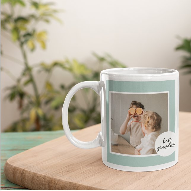 Modern Photo Mint Loely Grandma Gift Kaffemugg (Skapare uppladdad)