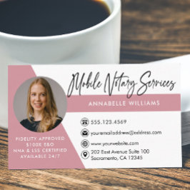 Modern Photo Mobile Notary Services Visitkort