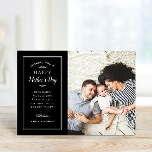 Modern Photo Mors dag Card för frun och Mamma Kort