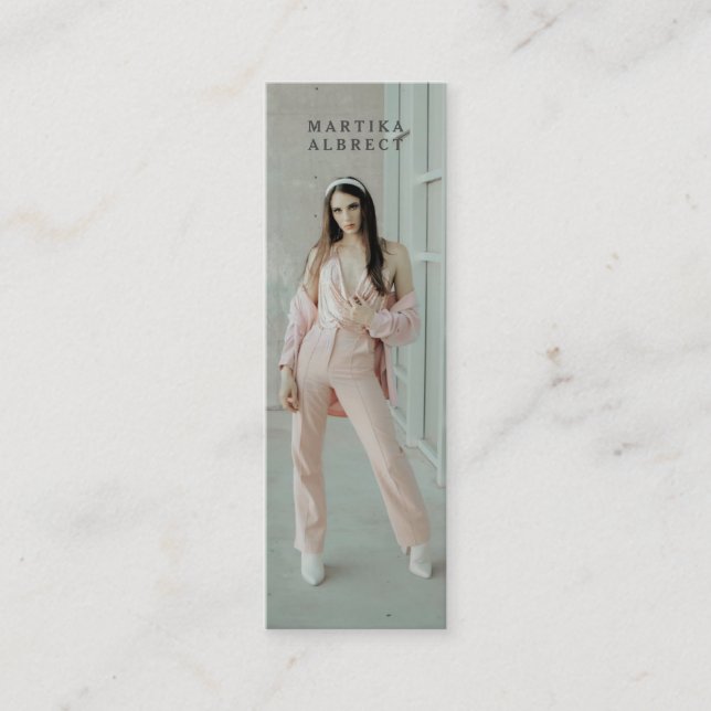 Modern Photo Namn-kort i Studenten Mini Visitkort (Framsida)