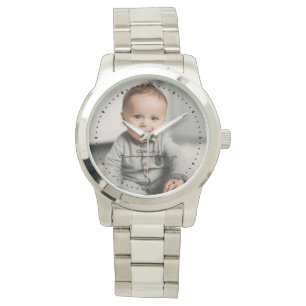 Modern Photo Namn Silver Armbandsur