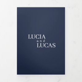 Modern Photo Navy Blue All-in-One Bröllop