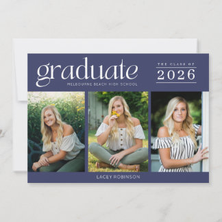 Modern Photo Navy Blue High School Studenten