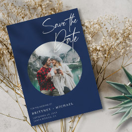 Modern Photo Navy Blue Spara Datumet