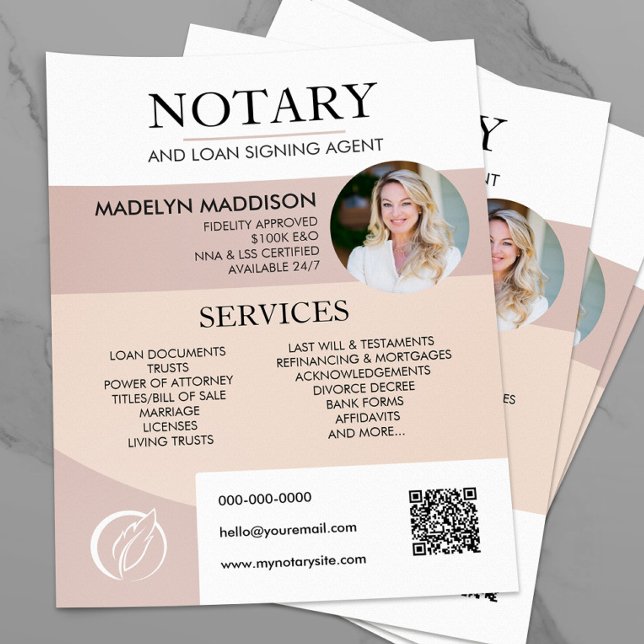 Modern Photo Notary & Loan Signing Agent Flyer (Skapare uppladdad)