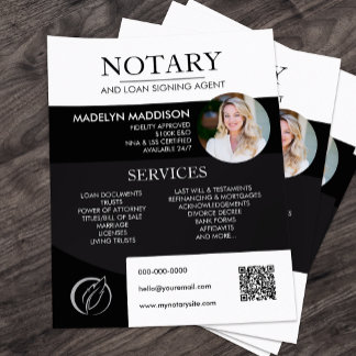 Modern Photo Notary & Loan Signing Agent Flyer