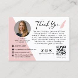 Modern Photo Notary Signing Agent Tack  Visitkort