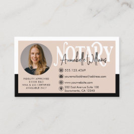 Modern Photo Notary Signing Agent Visitkort