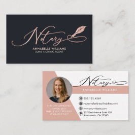 Modern Photo Notary Signing Agent Visitkort