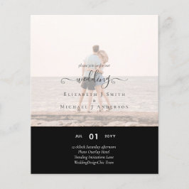 Modern PHOTO OVERLAY TEXT Bröllop budget Flygblad