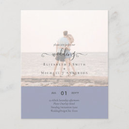 Modern PHOTO OVERLAY TEXT Bröllop budget Flygblad