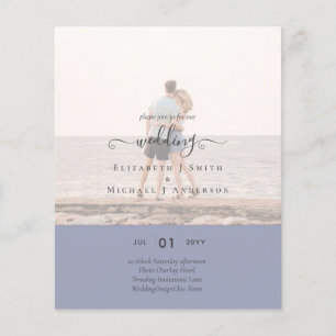 Modern PHOTO OVERLAY TEXT Bröllop budget Flygblad
