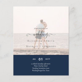 Modern PHOTO OVERLAY TEXT Bröllop budget Flygblad