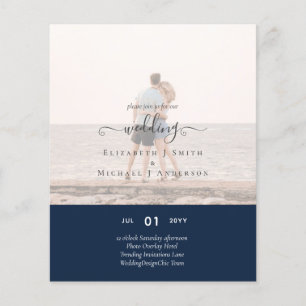 Modern PHOTO OVERLAY TEXT Bröllop budget Flygblad
