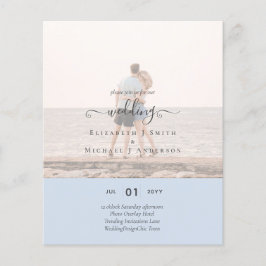 Modern PHOTO OVERLAY TEXT Bröllop budget Flygblad