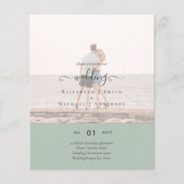 Modern PHOTO OVERLAY TEXT Bröllop budget Flygblad