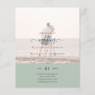 Modern PHOTO OVERLAY TEXT Bröllop budget Flygblad