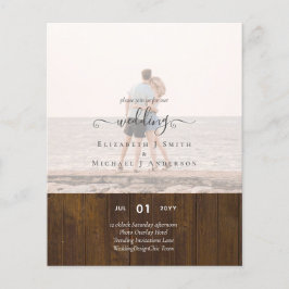 Modern PHOTO OVERLAY TEXT Bröllop budget Flygblad