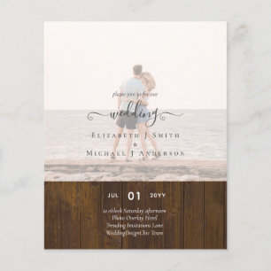 Modern PHOTO OVERLAY TEXT Bröllop budget Flygblad