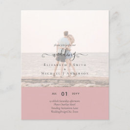 Modern PHOTO OVERLAY TEXT Bröllop budget Flygblad
