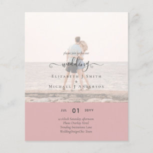 Modern PHOTO OVERLAY TEXT Bröllop budget Flygblad