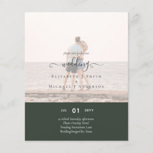 Modern PHOTO OVERLAY TEXT Bröllop budget Flygblad