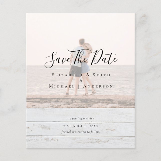 Modern PHOTO OVERLAY TEXT SPARA DATA budget Flygblad (Framsidan)