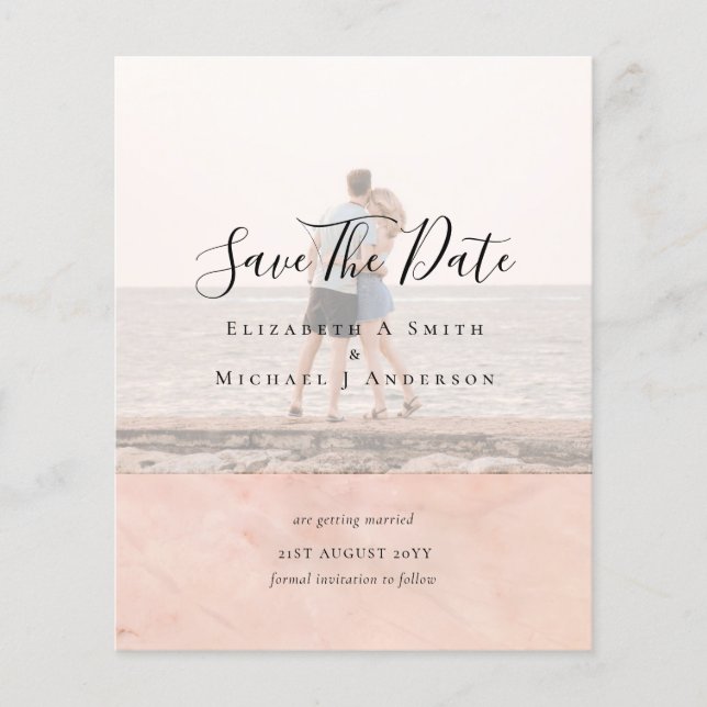 Modern PHOTO OVERLAY TEXT SPARA DATA budget Flygblad (Framsidan)