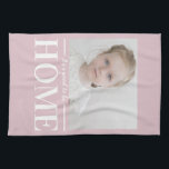 Modern Photo Pastel Rosa Family Home Gift Kökshandduk<br><div class="desc">Modern Photo Pastel Rosa Family Home Gift</div>