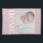 Modern Photo Pastel Rosa Family Home Gift Kökshandduk<br><div class="desc">Modern Photo Pastel Rosa Family Home Gift</div>