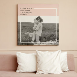 Modern Photo Pastel Rosa Family Loely Gift Canvastryck