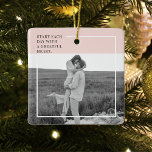 Modern Photo Pastel Rosa Family Loely Gift Julgransprydnad Keramik<br><div class="desc">Modern Photo Pastel Rosa Family Loely Gift</div>