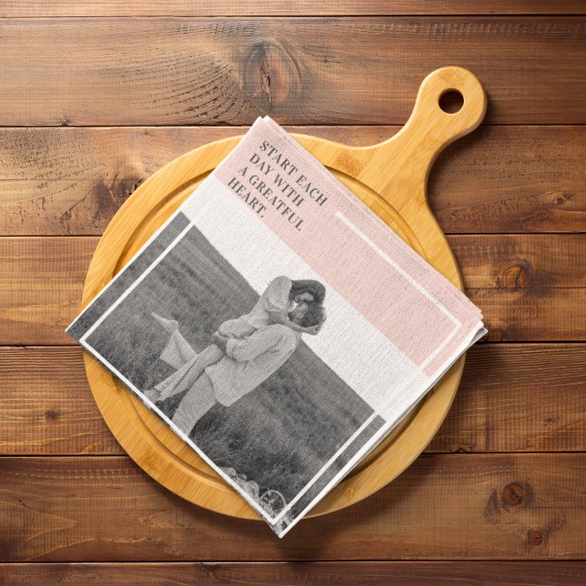 Modern Photo Pastel Rosa Family Loely Gift Kökshandduk (Skapare uppladdad)