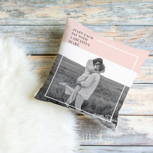 Modern Photo Pastel Rosa Family Loely Gift Kudde