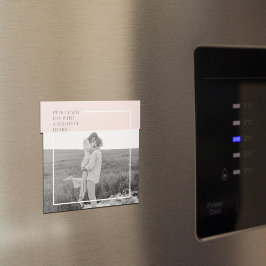 Modern Photo Pastel Rosa Family Loely Gift Magnet