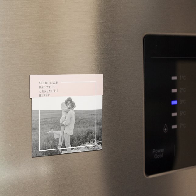 Modern Photo Pastel Rosa Family Loely Gift Magnet (Skapare uppladdad)