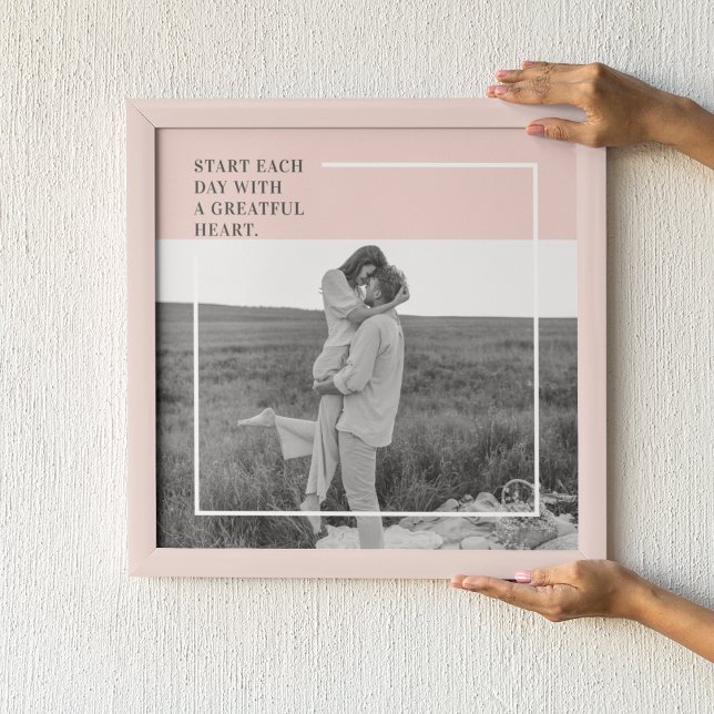 Modern Photo Pastel Rosa Family Loely Gift Poster (Skapare uppladdad)