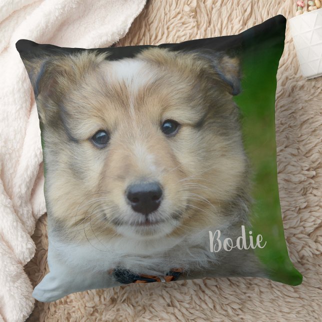 Modern Photo Personlig Pets Family Hund älskare Kudde (Skapare uppladdad)
