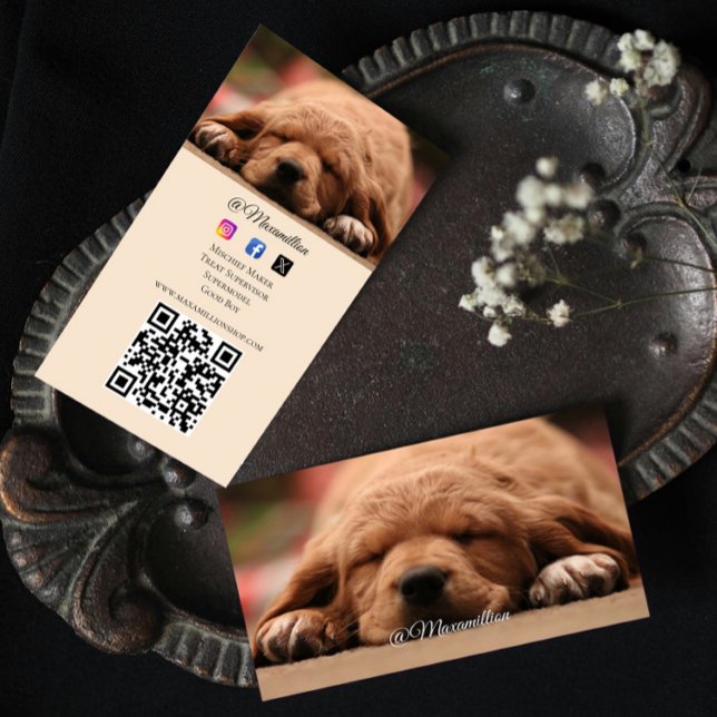 Modern Photo Petfluencer Visitkort (Modern Photo Petfluencer Business Card)