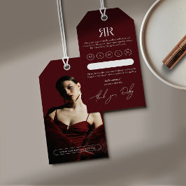 Modern Photo Product Clothing Hang Tag Presentetikett