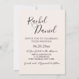 Modern Photo QR-kod Bröllop Inbjudningar