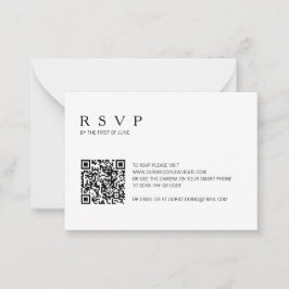 Modern Photo QR-kod Bröllop Mini OSA kort