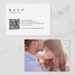 Modern Photo QR-kod Bröllop Mini OSA kort